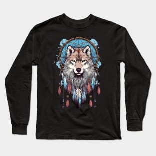 Wolf Head Dream Catcher 5 Long Sleeve T-Shirt